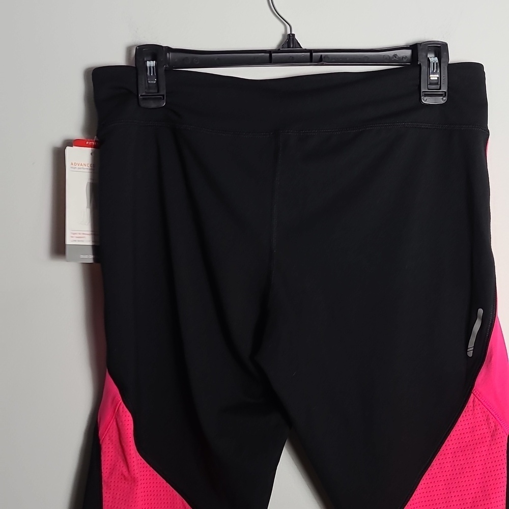 CHAMPION NWT High Performance Black & Pink Leggings w/ Drawstring Waistband L - Picture 14 of 14